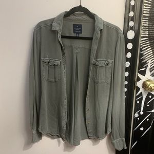 American eagle oversized long sleeve shirt